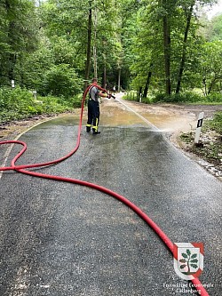 Schlamm auf Straße